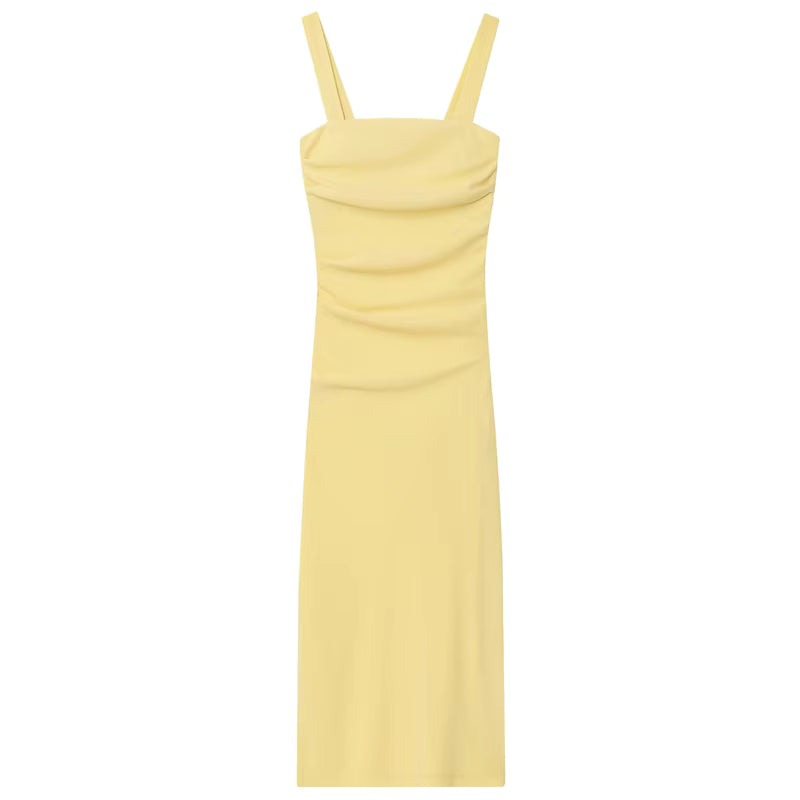 Robe midi jaune