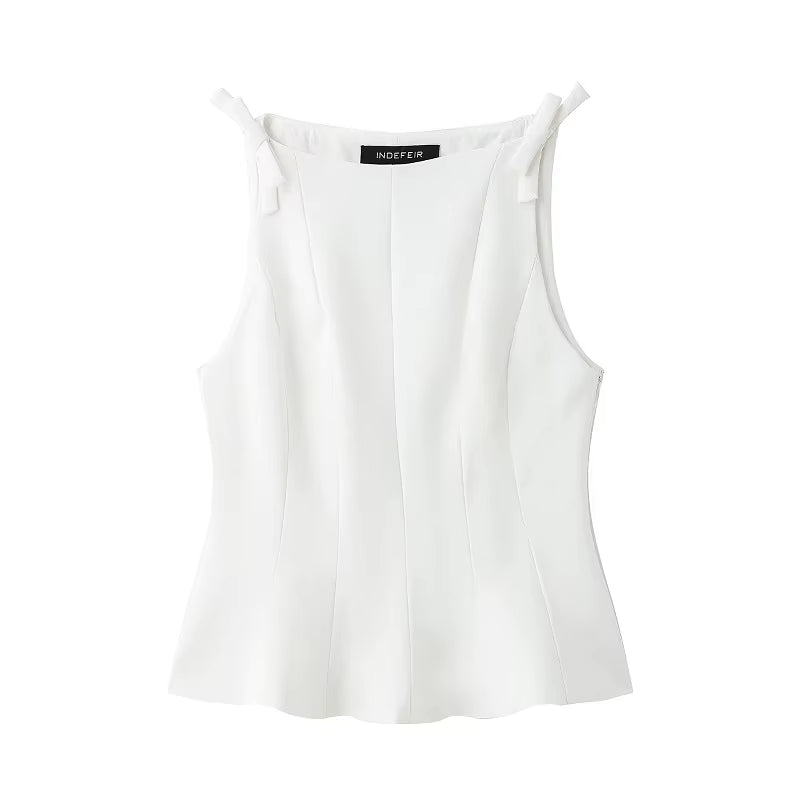 Débardeur élégant à coupe évasée