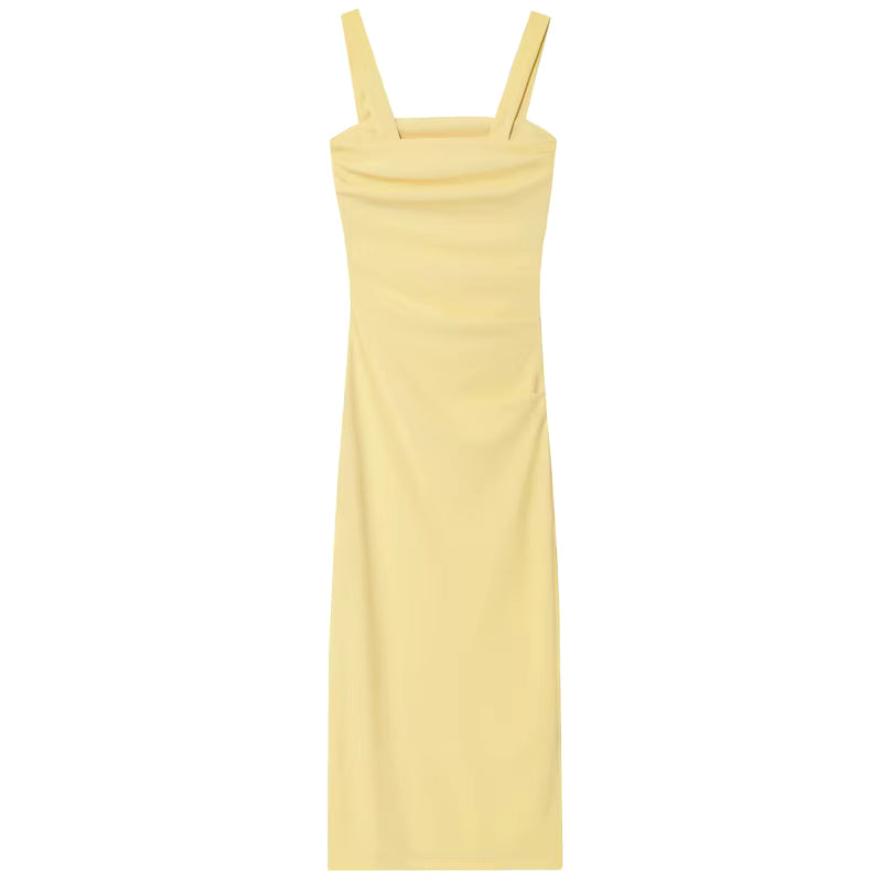 Robe midi jaune