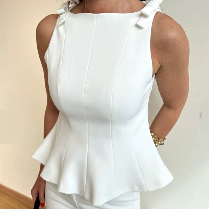 Débardeur élégant à coupe évasée