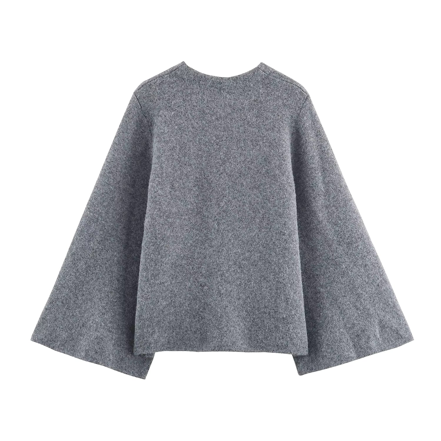 Cape manteau en laine bouillie