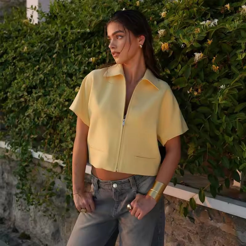 Veste courte zippée