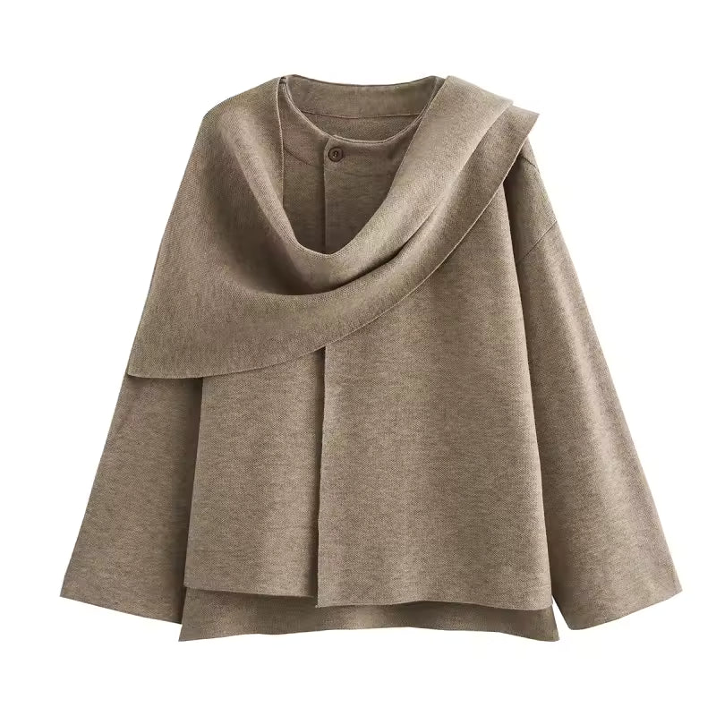 Poncho cape chaud et élégant