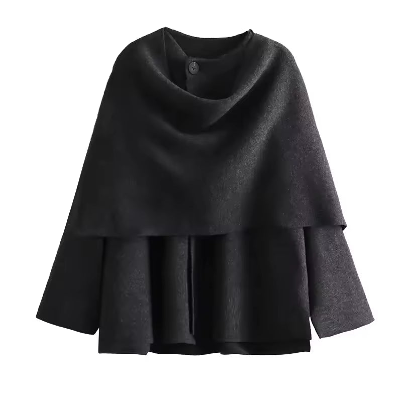 Poncho cape chaud et élégant